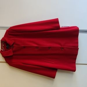 Red 3x winter coat with removable hood